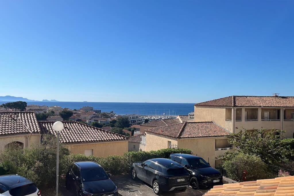 Studio Vue Mer Avec Piscine Et Terrain De Tennis Sausset-les-Pins Zewnętrze zdjęcie